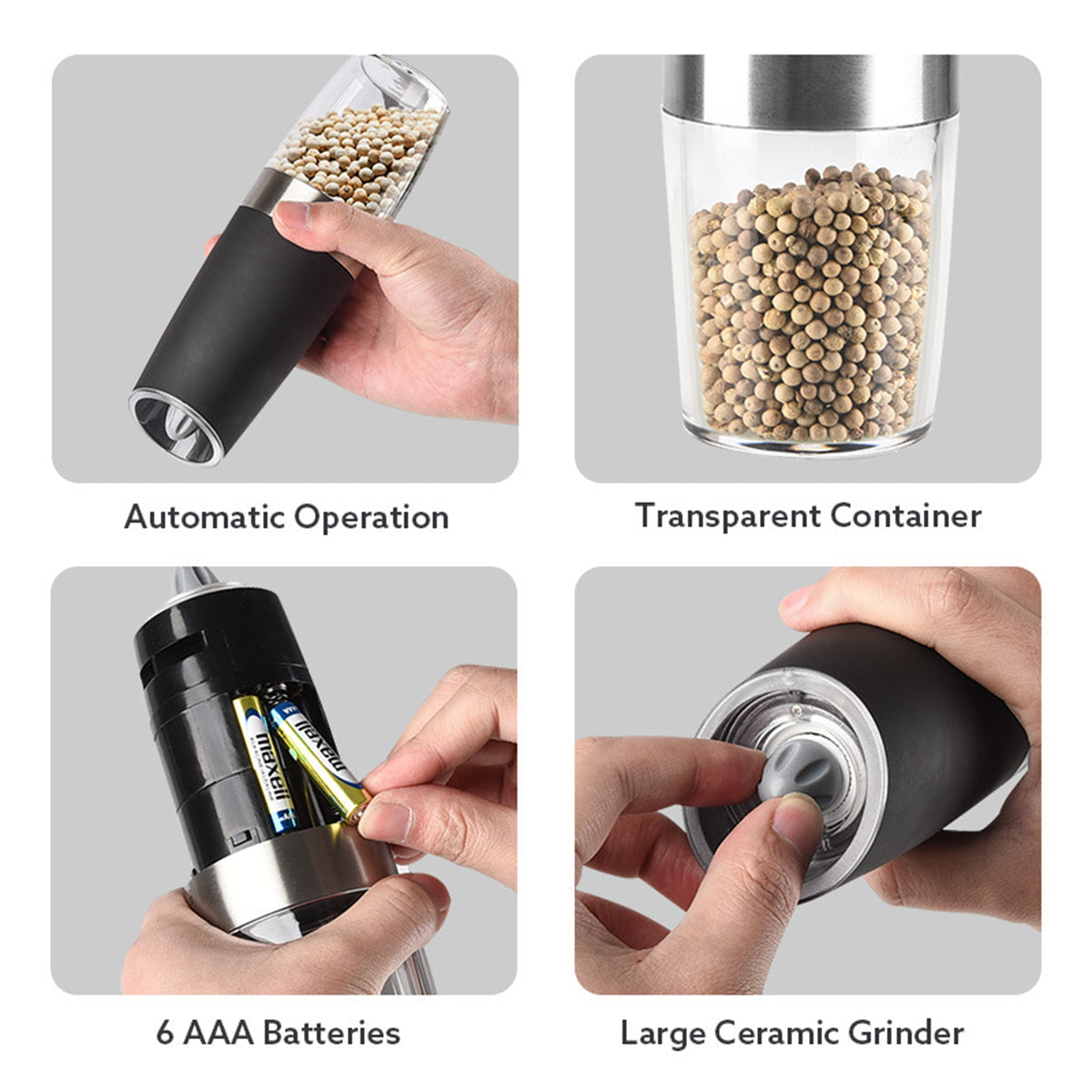 Silver Electric Spice Mill Grinder